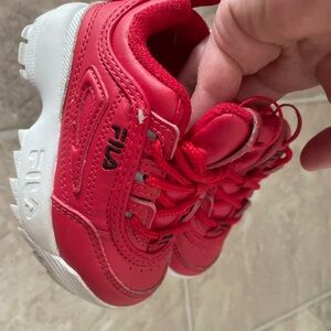 Fila Kids Vibrant Red Sneakers 5c